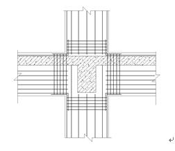 建筑鋼筋網(wǎng)混凝土梁柱節(jié)點(diǎn)構(gòu)造示意圖 建筑鋼筋網(wǎng)混凝土梁柱節(jié)點(diǎn)構(gòu)造示意圖